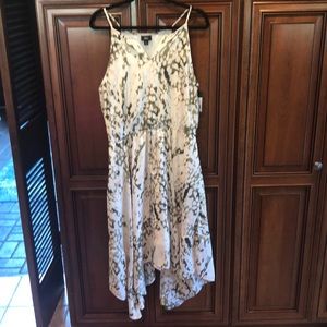 NWT Asymmetrical White Midi Dress Size L
